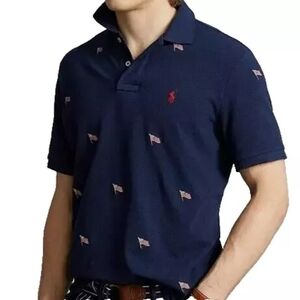 Polo Ralph Lauren Classic Fit Flag Mesh Polo Shirt